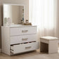 Coiffeuse 3 Tiroirs Gilina Blanc