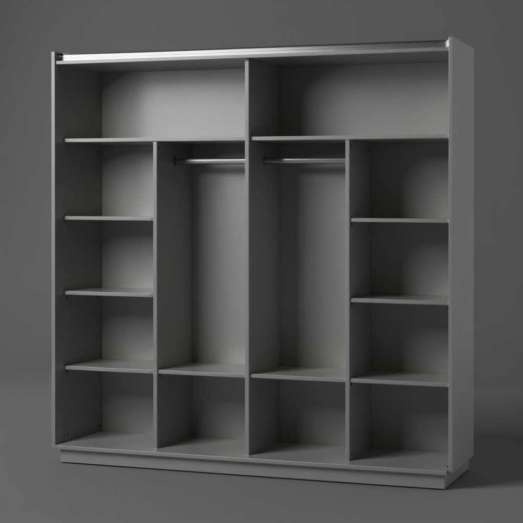 Armoire Dressing Rilona Gris