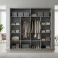 Armoire Dressing Rilona Gris
