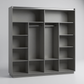 Armoire Dressing Rilona Gris