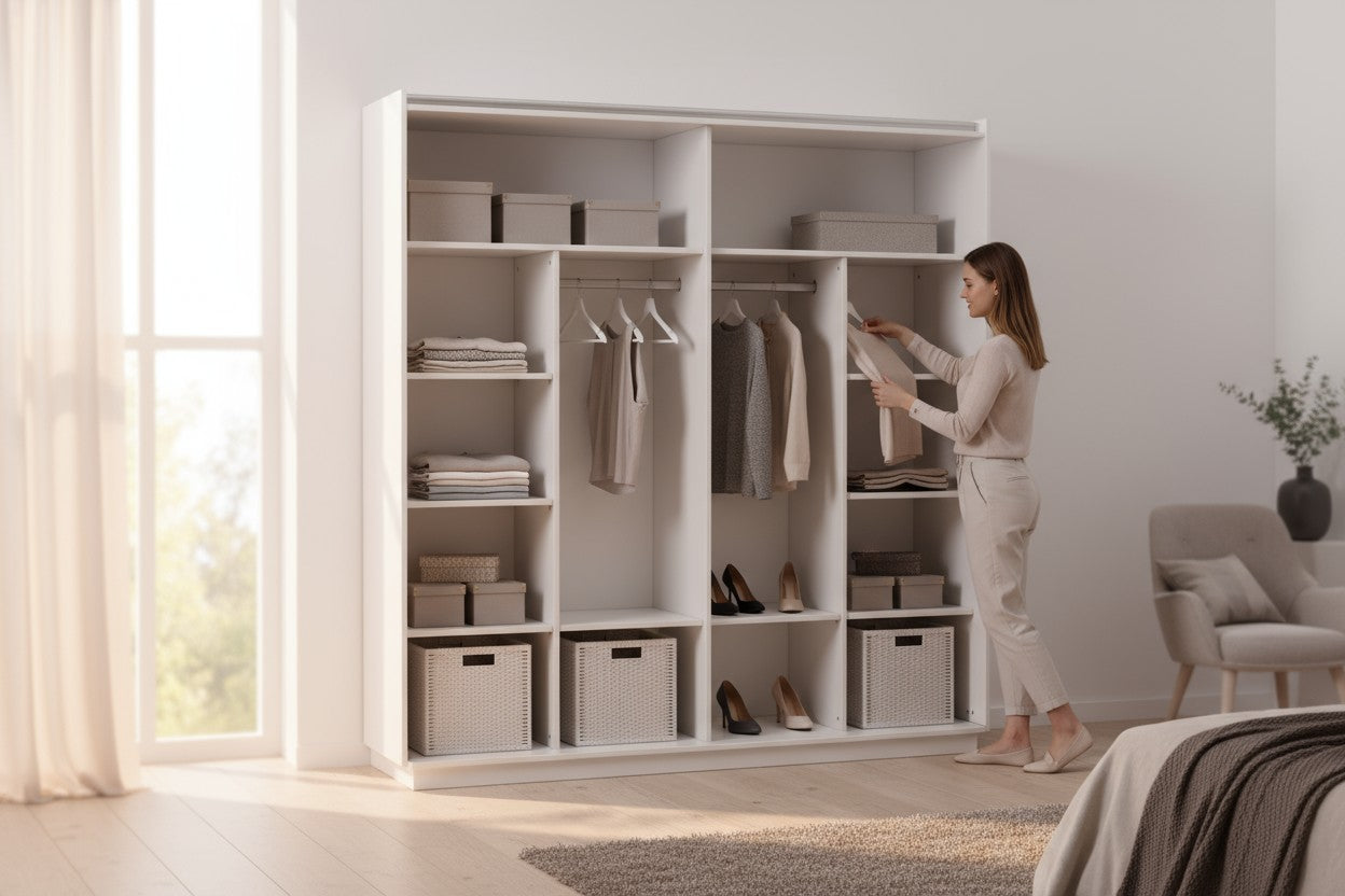 Armoire Dressing Rilona Beige