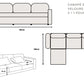 Canapé Modulable Élégance Chenille 3+1 Pouf