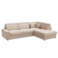 Canapé d'Angle Lexas Velours Beige