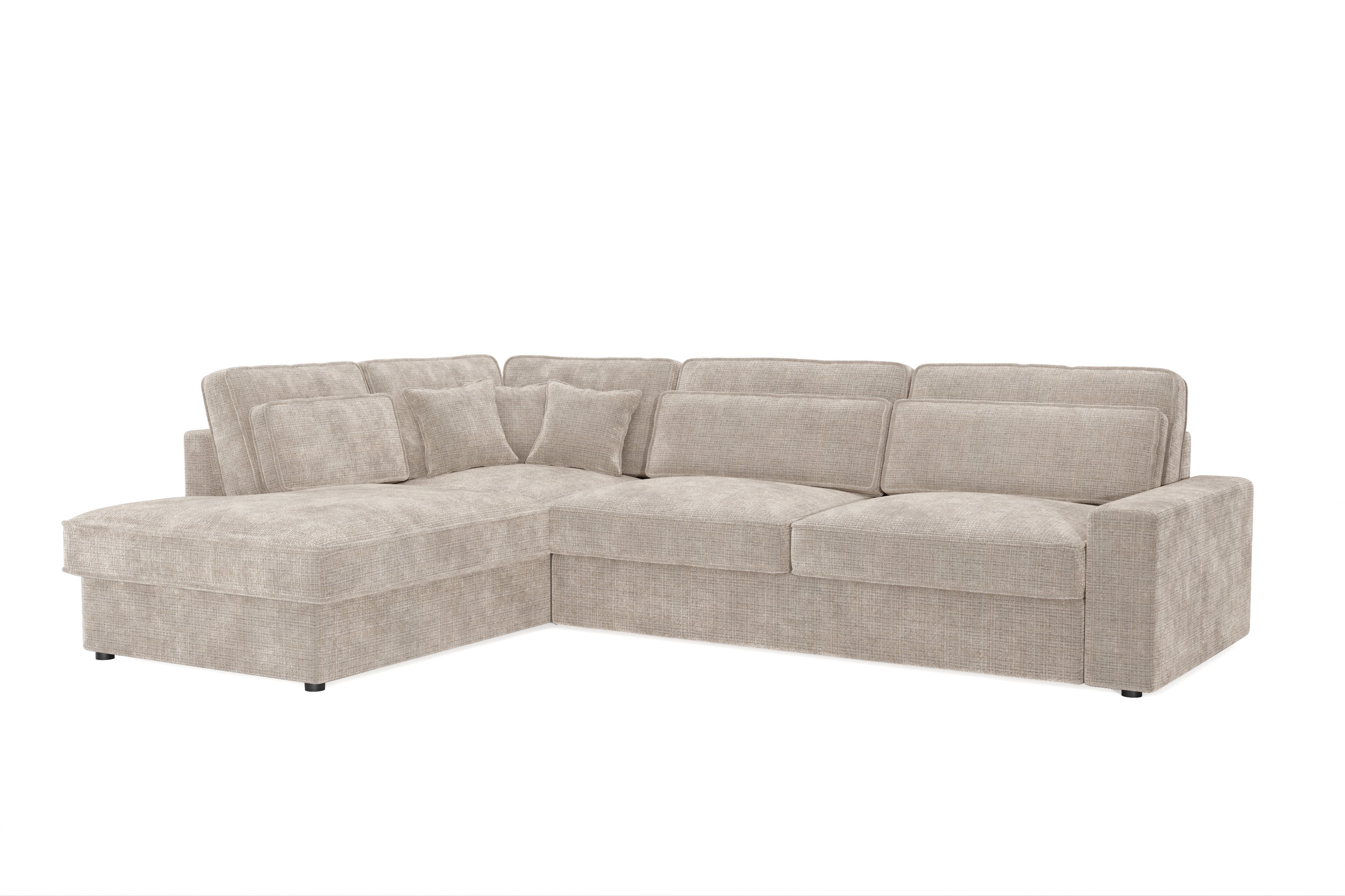 Canapé d'Angle Lexas Tweed Beige