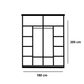 Armoire Dressing Rilona Beige