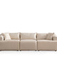 Canapé Modulable Mila Velours Blanc Cassé