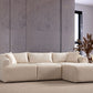 Canapé Modulable Mila Velours Blanc Cassé