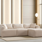 Canapé Modulable Mila Velours Blanc Cassé