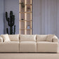 Canapé Modulable Mila Velours Blanc Cassé