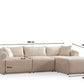 Canapé Modulable Mila Velours Blanc Cassé
