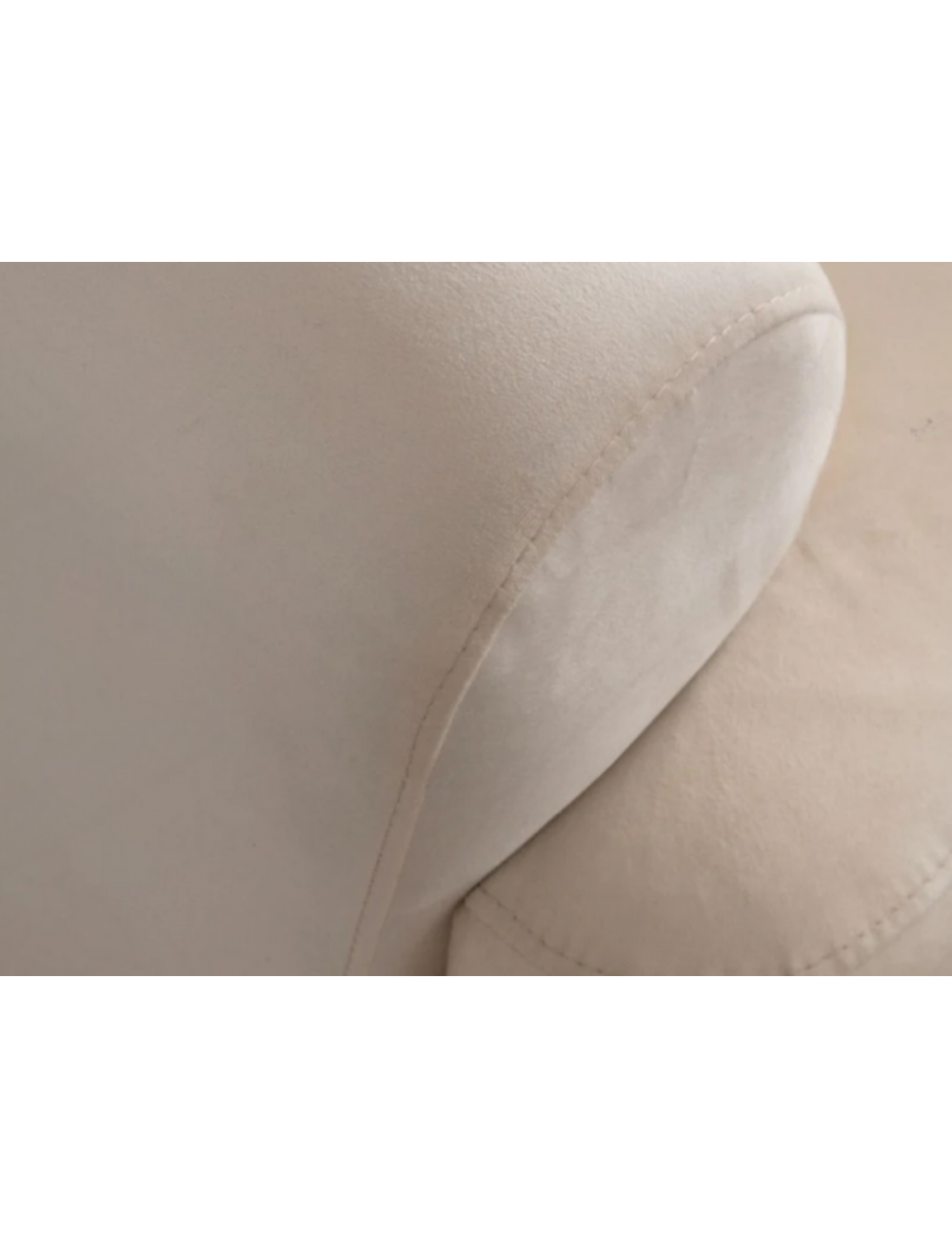 Canapé Modulable Mila Velours Blanc Cassé