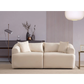 Canapé Modulable Mila Velours Blanc Cassé