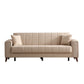 Canapé Convertible Novia Velours Beige