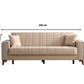 Canapé Convertible Novia Velours Beige