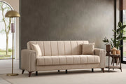 Canapé Convertible Novia Velours Beige