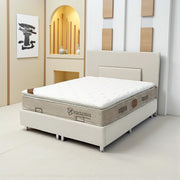 Lit Coffre NEVA BLANC CASSÉ - Velours