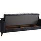 Canapé Convertible Novia Velours Gris Anthracite