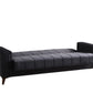 Canapé Convertible Novia Velours Gris Anthracite