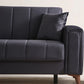 Canapé Convertible Novia Velours Gris Anthracite