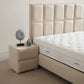 Lit Coffre NOVITA BEIGE - Velours