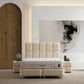 Lit Coffre NOVITA BEIGE - Velours