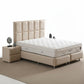 Lit Coffre NOVITA BEIGE - Velours