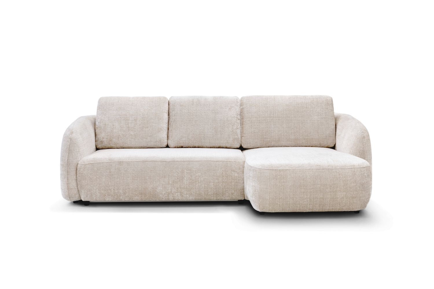 Canapé d'Angle Porty Tweed Crème