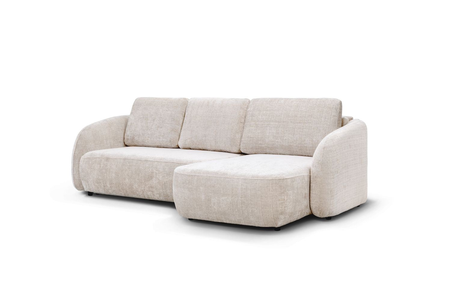 Canapé d'Angle Porty Tweed Crème