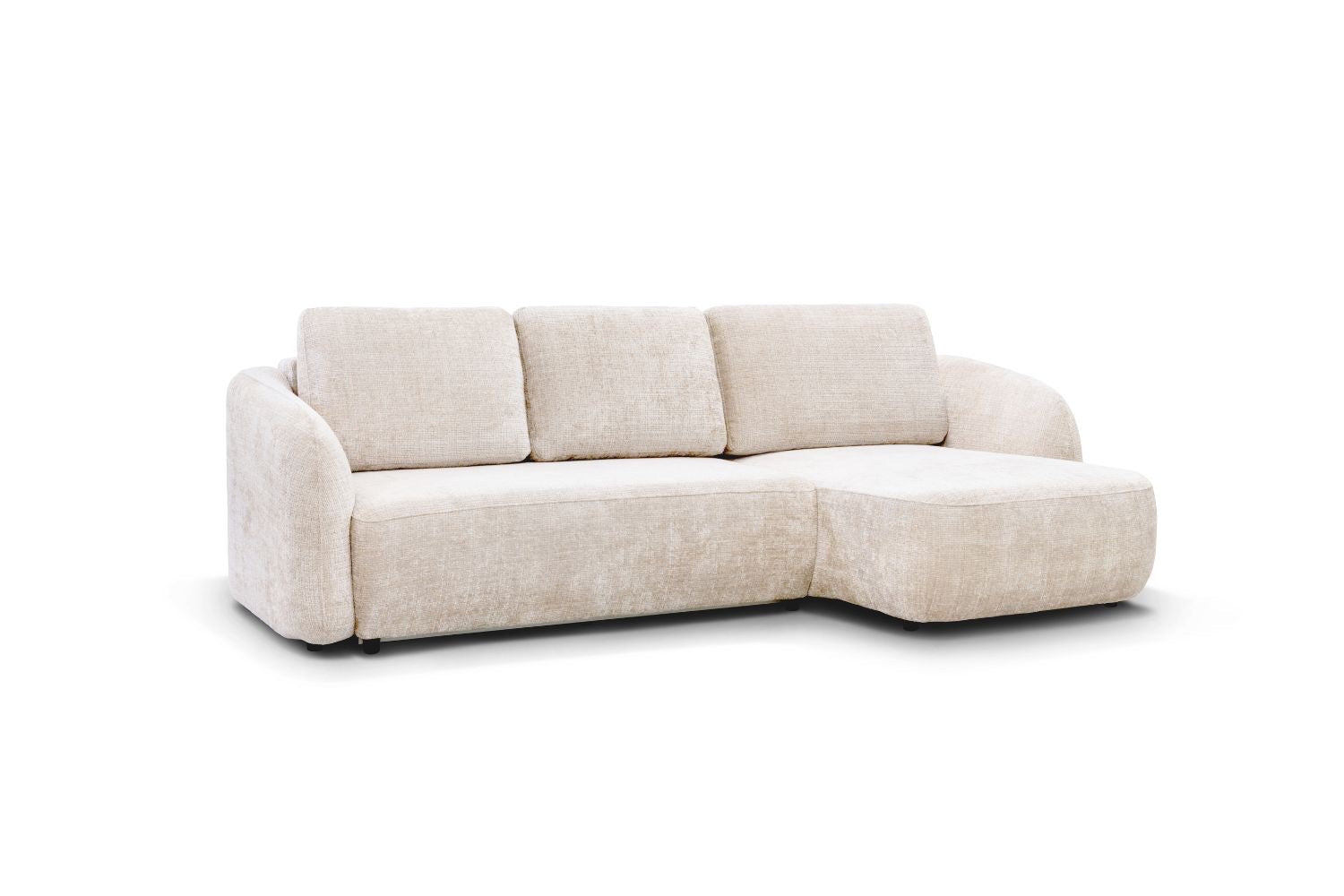 Canapé d'Angle Porty Tweed Crème