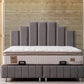 Lit Coffre POLO GRIS - Velours