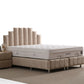 Lit Coffre POLO BEIGE - Velours