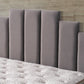Lit Coffre POLO GRIS - Velours