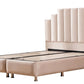 Lit Coffre POLO BEIGE - Velours