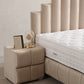 Lit Coffre POLO BEIGE - Velours