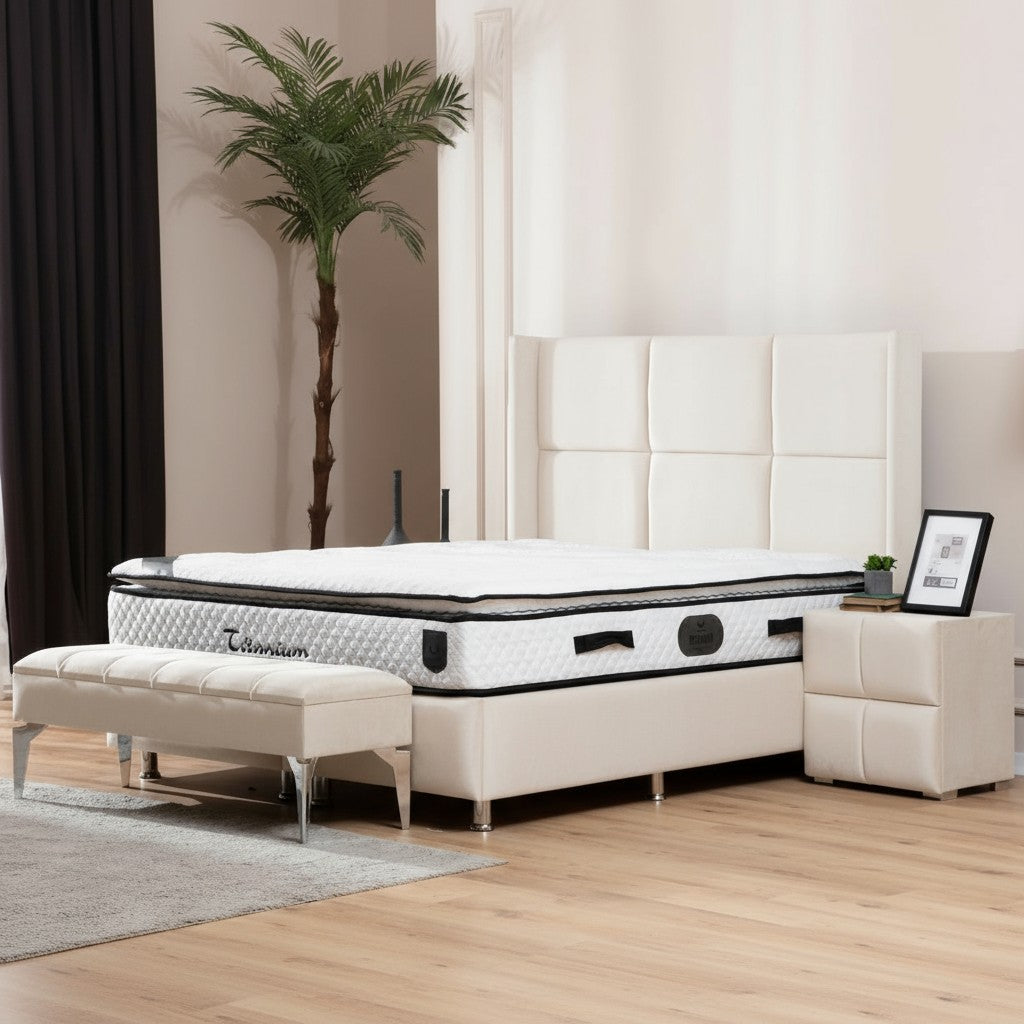 Lit Coffre RIO BLANC CASSÉ - Velours