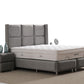 Lit Coffre RIO GRIS - Velours