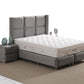 Lit Coffre RIO GRIS - Velours