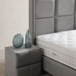 Lit Coffre RIO GRIS - Velours