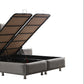 Lit Coffre RIO GRIS - Velours