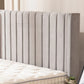 Lit Coffre SANA GRIS - Velours