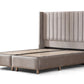 Lit Coffre SANA GRIS - Velours
