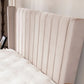 Lit Coffre SANA BEIGE - Velours
