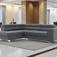 Canapé d'Angle Convertible Tona Velours Gris