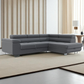 Canapé d'Angle Convertible Tona Velours Gris