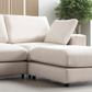 Canapé Modulable Julia Velours 4+1 Pouf