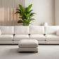 Canapé Modulable Julia Velours 4+1 Pouf