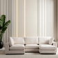 Canapé Modulable Julia Velours 4+1 Pouf