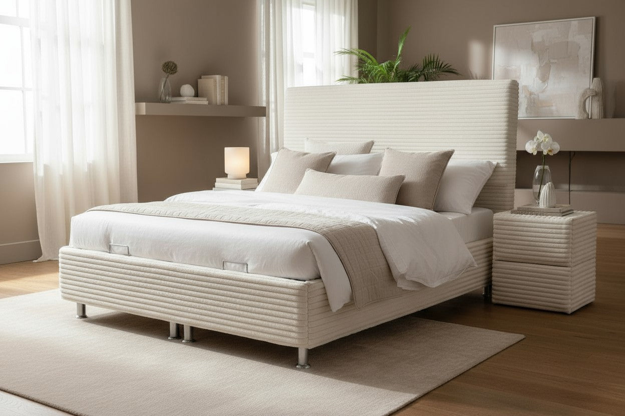 Lit Coffre VANIYA BLANC CASSÉ - Doudoud