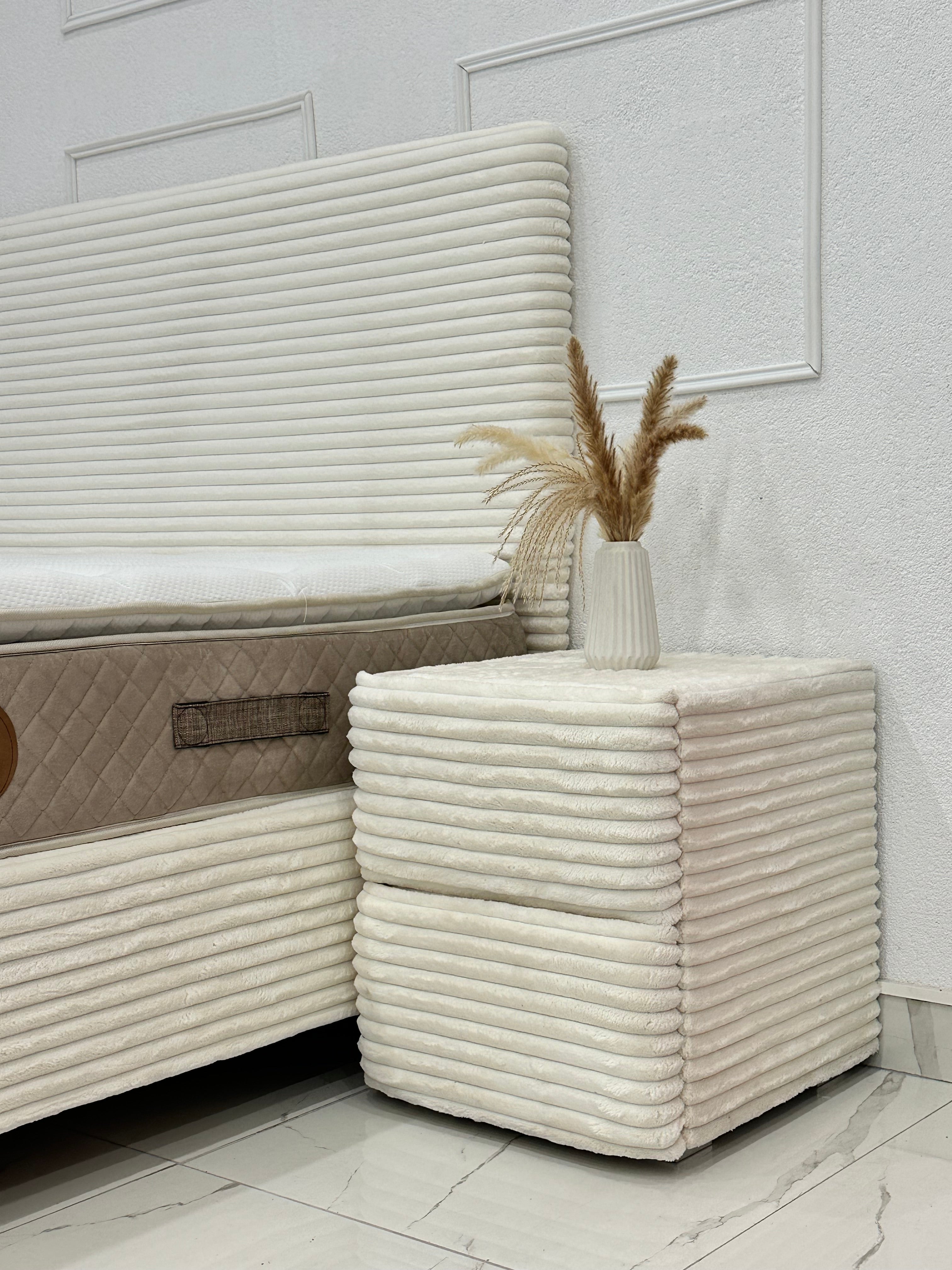 Lit Coffre VANIYA BLANC CASSÉ - Doudoud