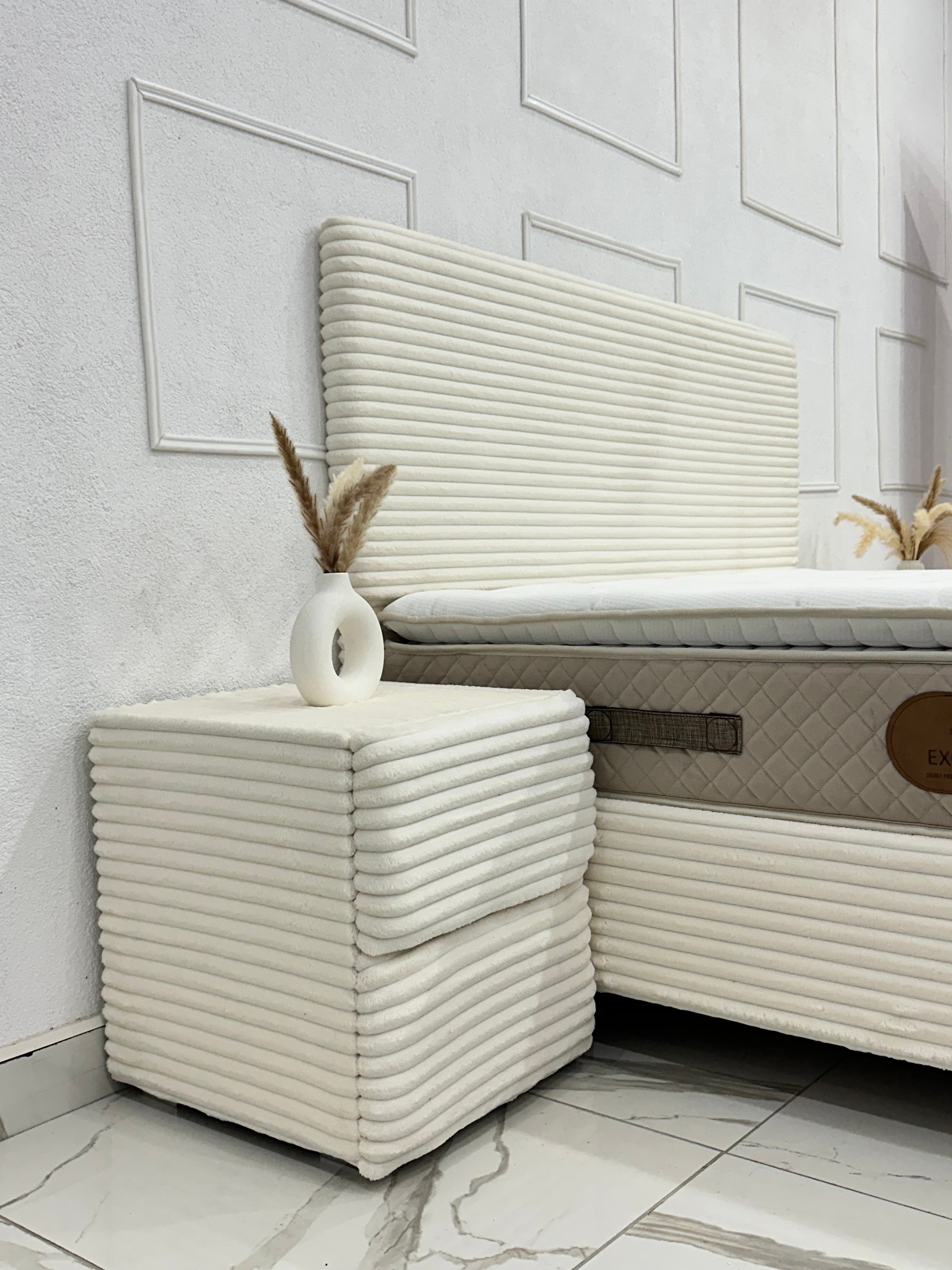 Lit Coffre VANIYA BLANC CASSÉ - Doudoud